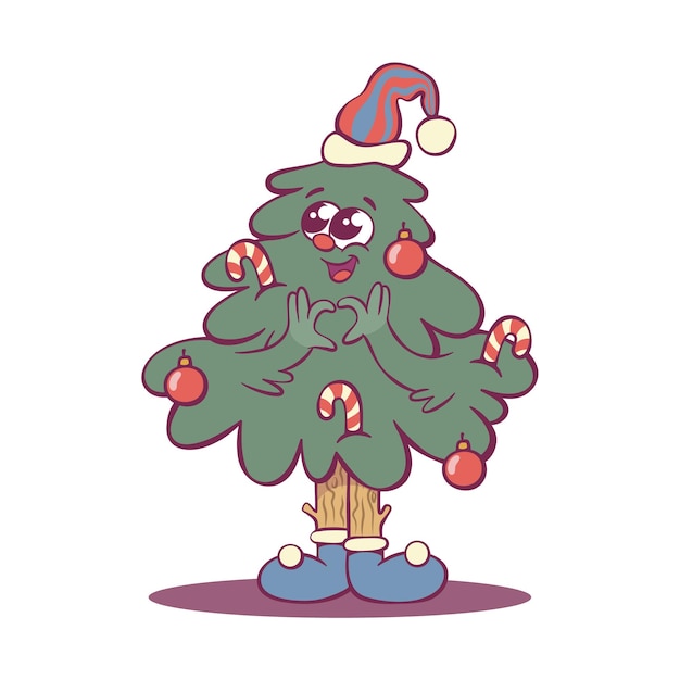 Un personaje caprichoso y alegre del árbol de Navidad.
