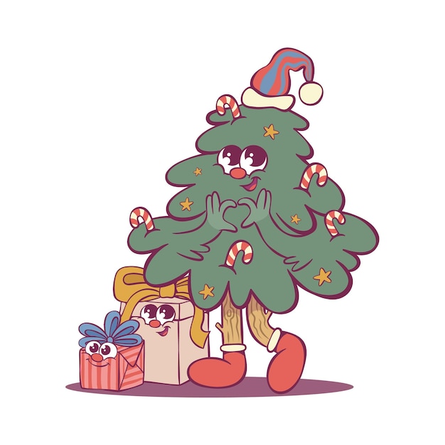 Un personaje caprichoso y alegre del árbol de Navidad.
