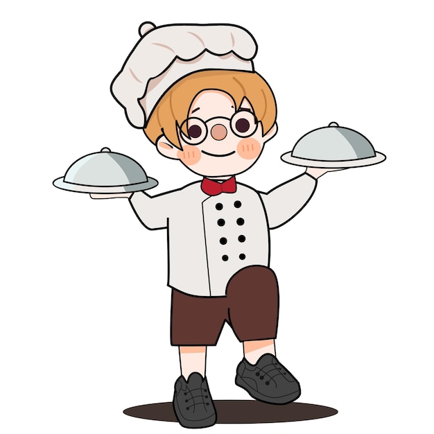 El personaje del chef Chibi, un niño lindo.