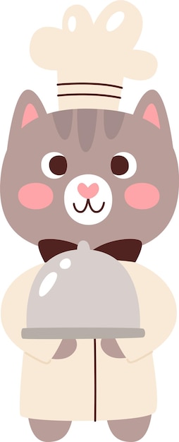 Personaje de chef gato