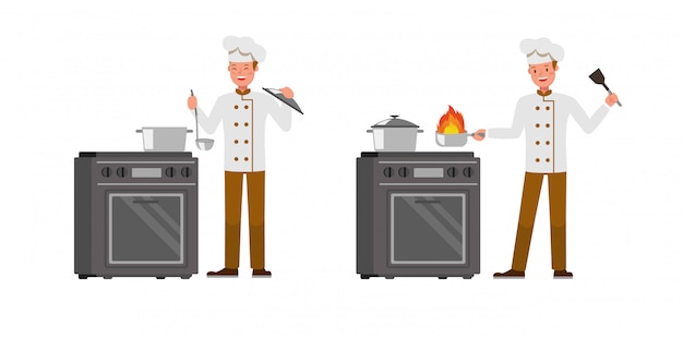 Vector personaje de chef