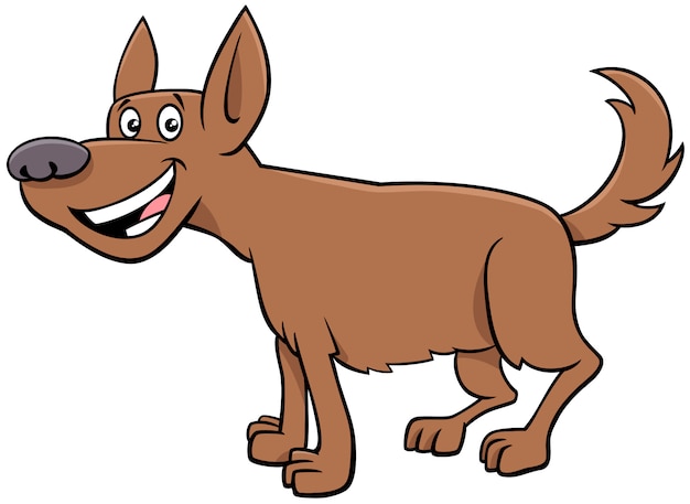 Personaje de cómic animal marrón perro de dibujos animados