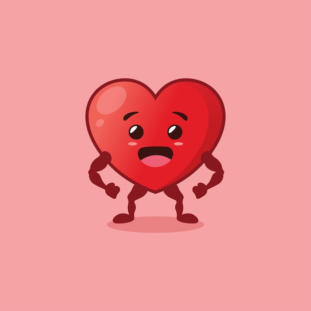 El personaje del corazón lindo es musculoso