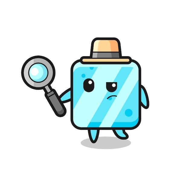 El personaje detective del cubo de hielo está analizando un caso