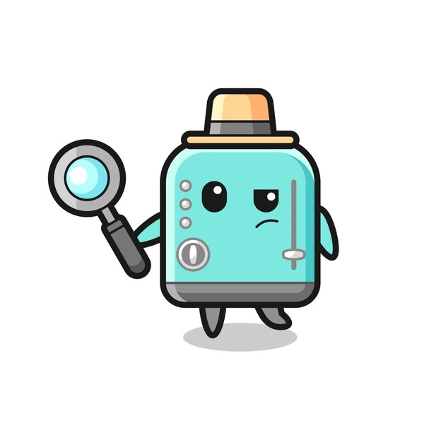 El personaje detective de la tostadora está analizando un caso.