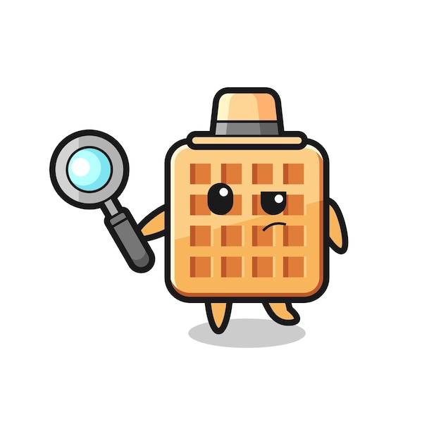 El personaje detective de Waffle está analizando un caso.