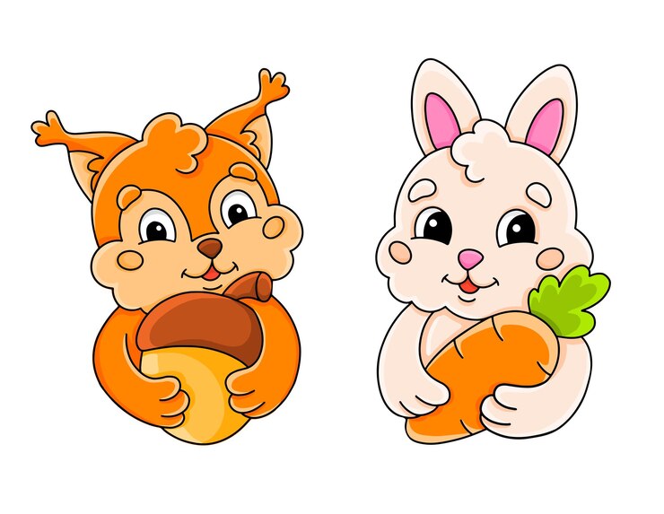 Vector personaje de dibujos animados aislado en fondo blanco elemento de diseño plantilla para sus libros de diseño pegatinas tarjetas ilustración vectorial