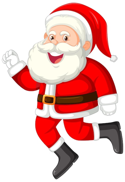 Vector personaje de dibujos animados aislado de santa claus