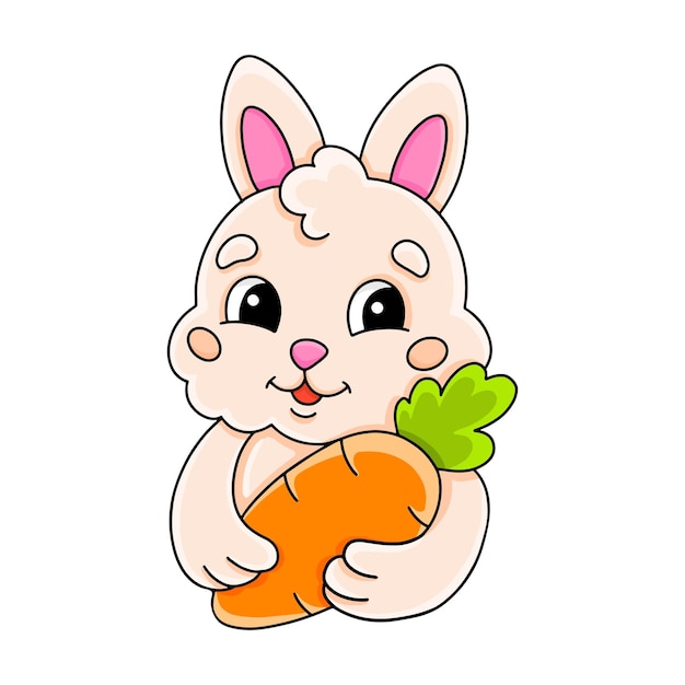 Personaje de dibujos animados aislado sobre fondo blanco Elemento de diseño Plantilla para sus tarjetas de pegatinas de libros de diseño
