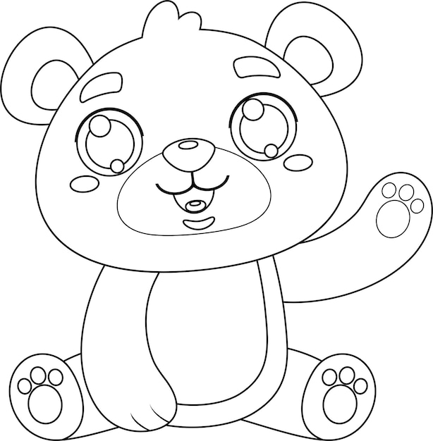 Un personaje de dibujos animados de animales con dibujos vectoriales dibujados a mano