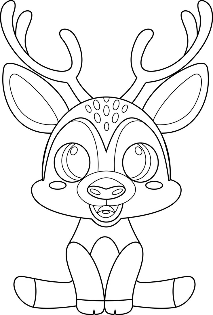 Vector un personaje de dibujos animados de animales con dibujos vectoriales dibujados a mano