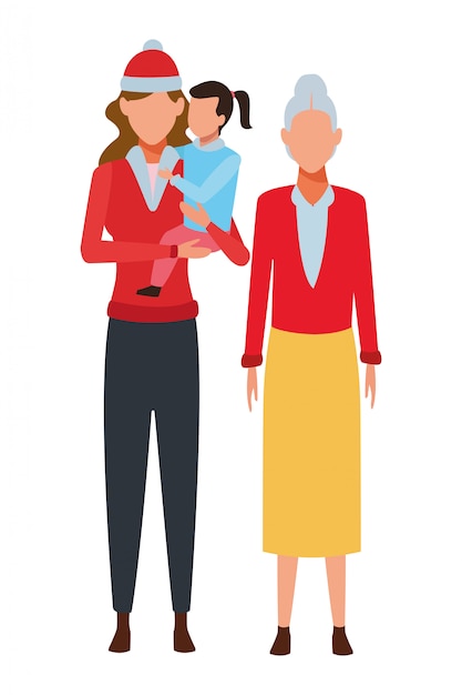 Personaje de dibujos animados de avatar familiar