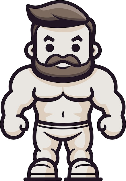 un personaje de dibujos animados con barba y bigote
