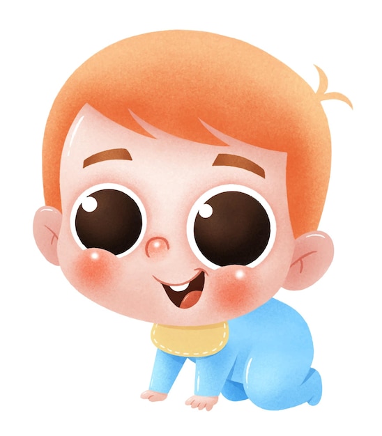 Personaje de dibujos animados bebé. Lindo bebé.