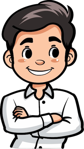 un personaje de dibujos animados con los brazos cruzados