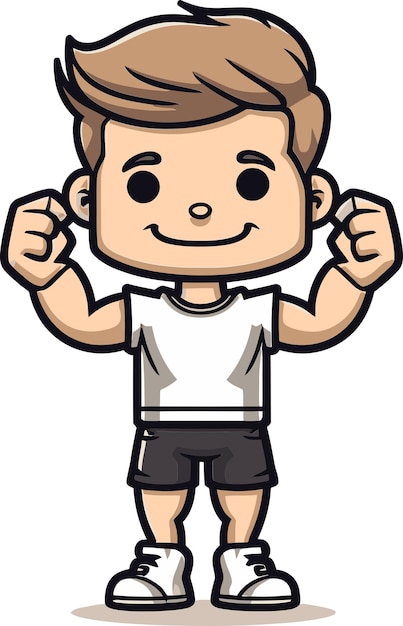 un personaje de dibujos animados con una camisa que dice un niño