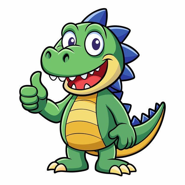 un personaje de dibujos animados con una camisa verde que dice " pulgares hacia arriba "