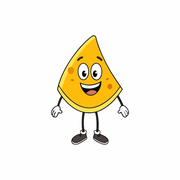 un personaje de dibujos animados con una cara amarilla y calcetines blancos