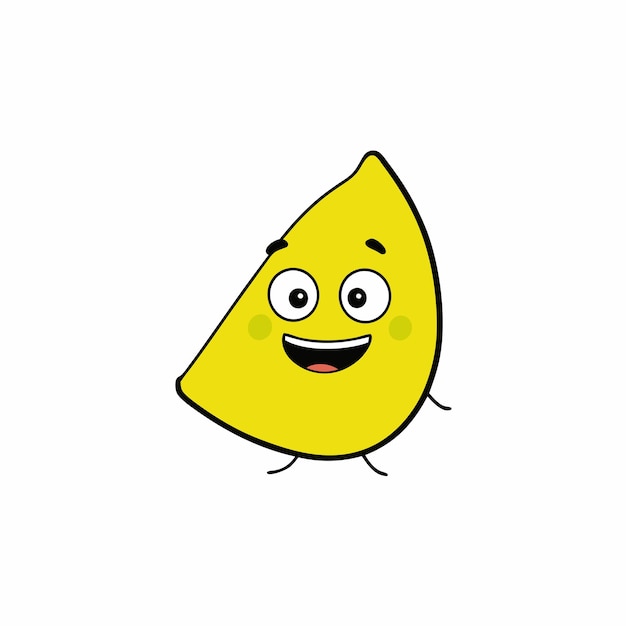 un personaje de dibujos animados con una cara amarilla en una ilustración de limón