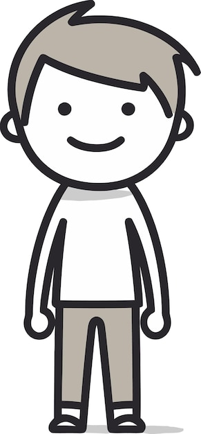 un personaje de dibujos animados con una cara blanca y una flecha negra
