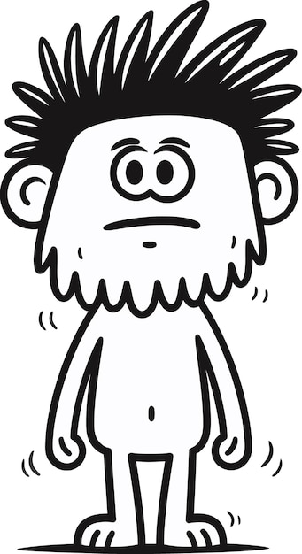 un personaje de dibujos animados con una cara graciosa y una cara malhumorada