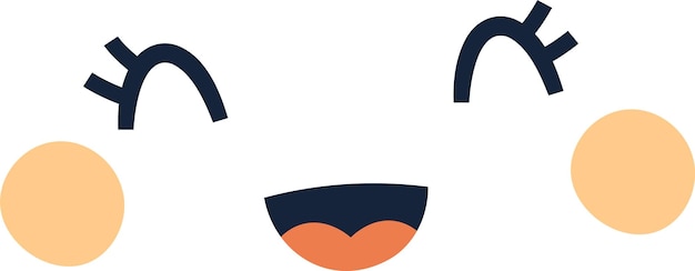 Personaje de dibujos animados con cara de risa