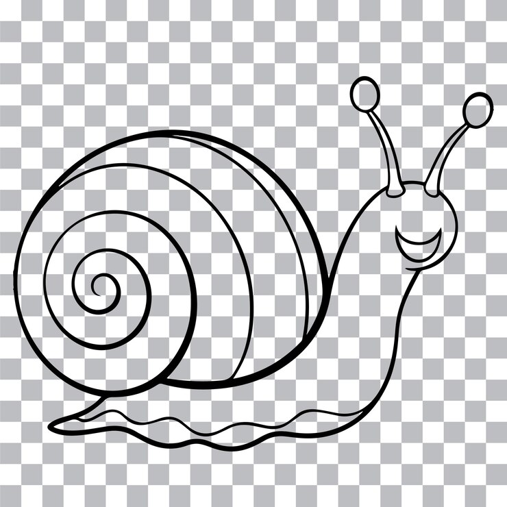 Personaje de dibujos animados de caracol aislado