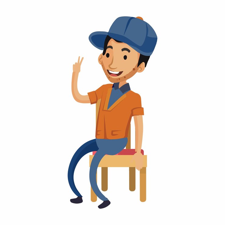 Vector el personaje de dibujos animados carpenter