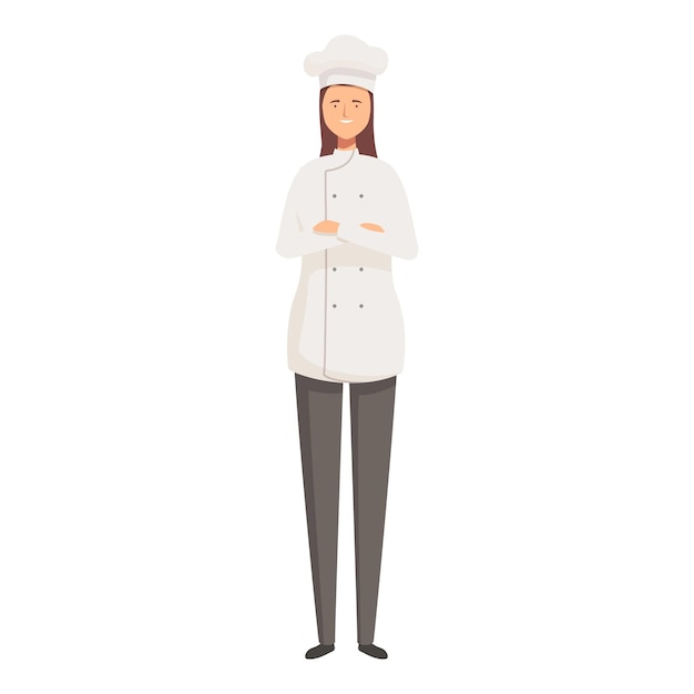 Personaje de dibujos animados de chef en uniforme
