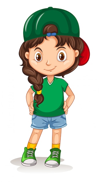 Personaje de dibujos animados chica deportiva