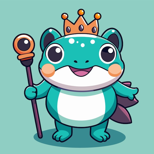 un personaje de dibujos animados con una corona y una espada