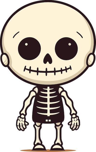 un personaje de dibujos animados con un cráneo y huesos en él