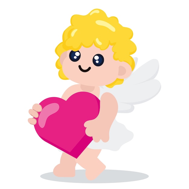 El personaje de dibujos animados Cupido Vector