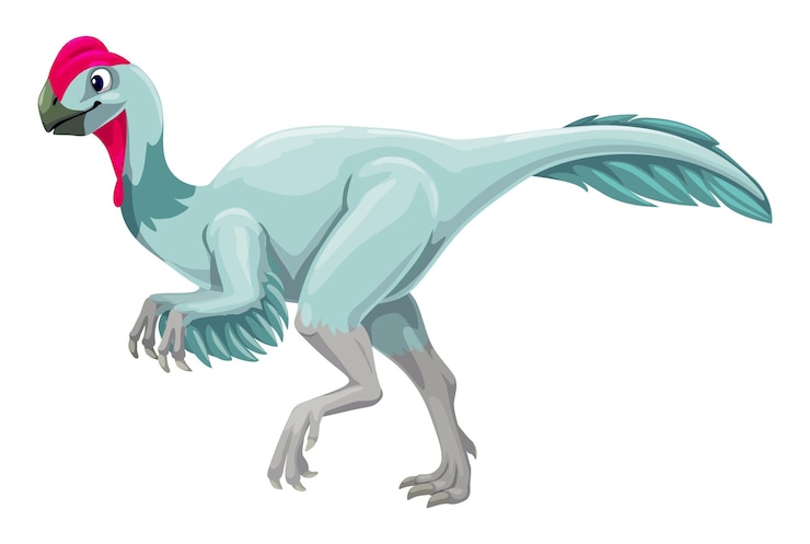 Vector personaje de dibujos animados de dinosaurios elmisaurus lagarto prehistórico reptil extinto o animal de la era jurásica elmisaurus personaje vectorial cómico paleontología dinosaurio personaje feliz o mascota alegre
