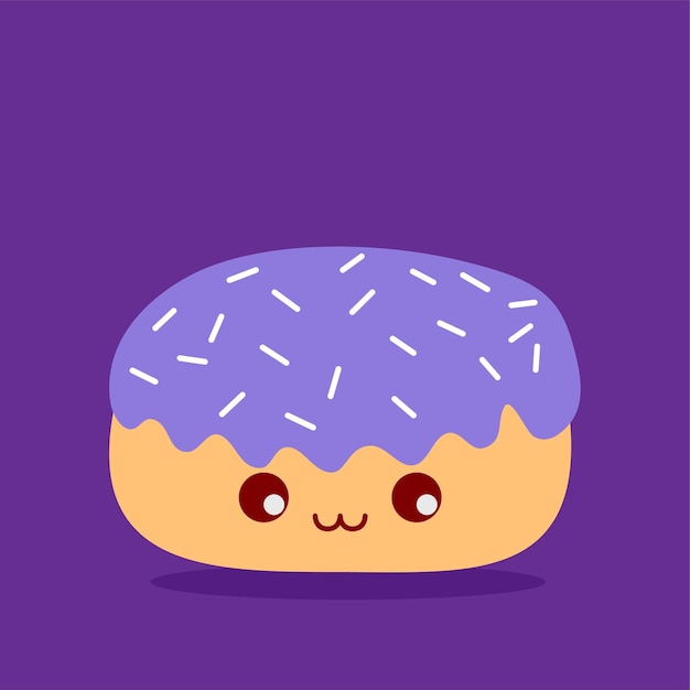 Vector personaje de dibujos animados donut
