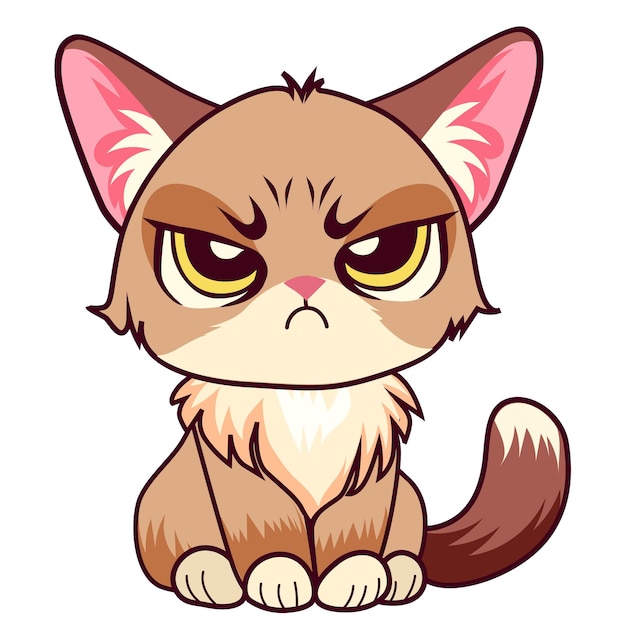 personaje de dibujos animados de gato malhumorado