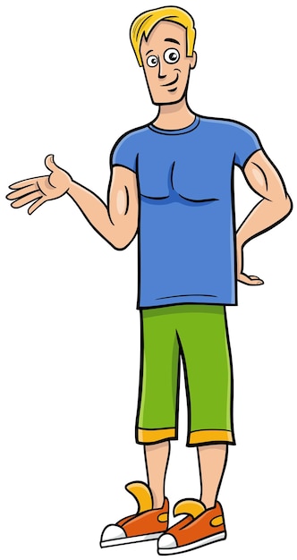 personaje de dibujos animados gracioso y bien construido