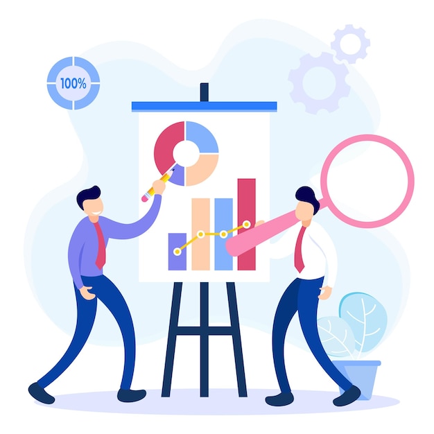 Personaje de dibujos animados gráfico de vector de ilustración de negocio
