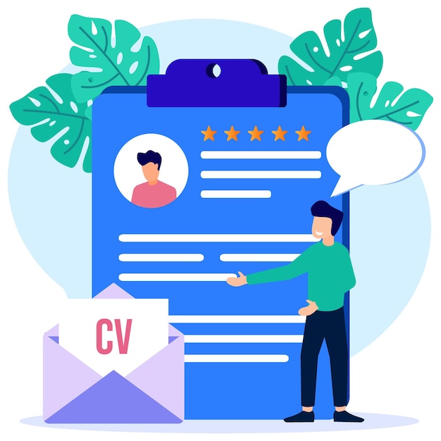 Personaje de dibujos animados gráfico de vector de ilustración de reclutamiento