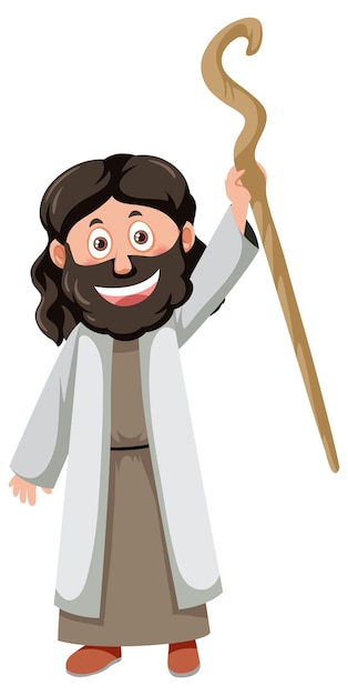 Vector personaje de dibujos animados de jesucristo