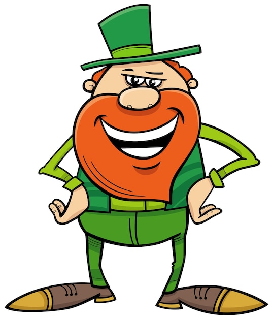 personaje de dibujos animados Leprechaun en el día de San Patricio