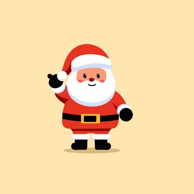 personaje de dibujos animados lindo de Santa Claus en el diseño vectorial de Navidad