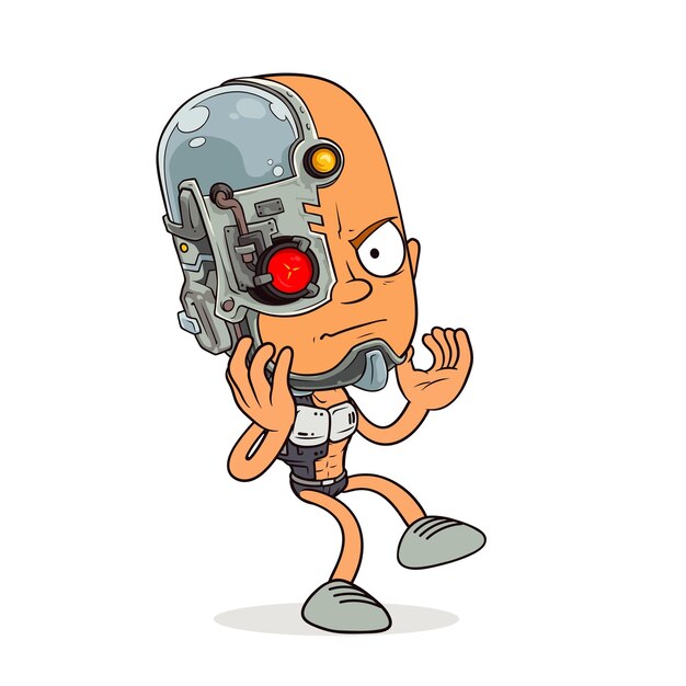 un personaje de dibujos animados con una luz roja en la cabeza y el motor tiene una luz rojo en él