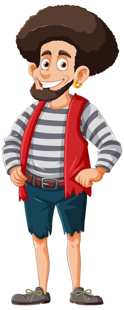 Un personaje de dibujos animados de marinero de barco