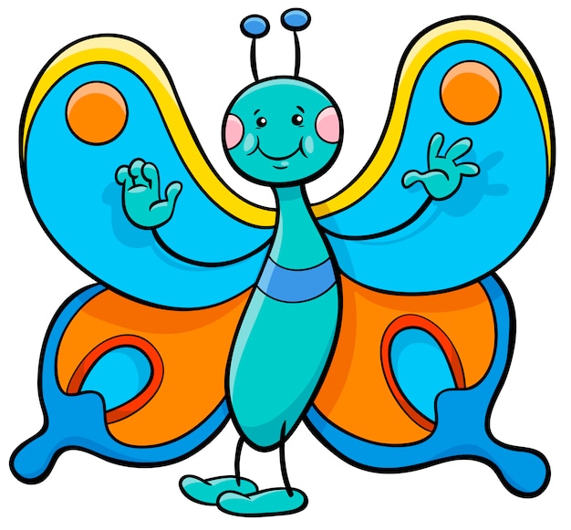 Personaje de dibujos animados de mariposa