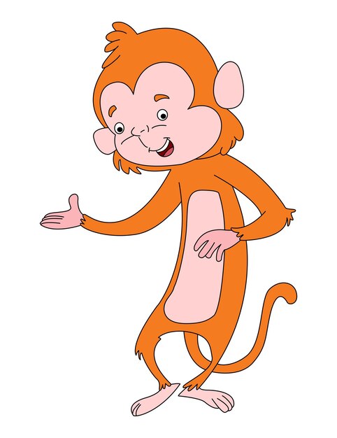 El personaje de dibujos animados del mono