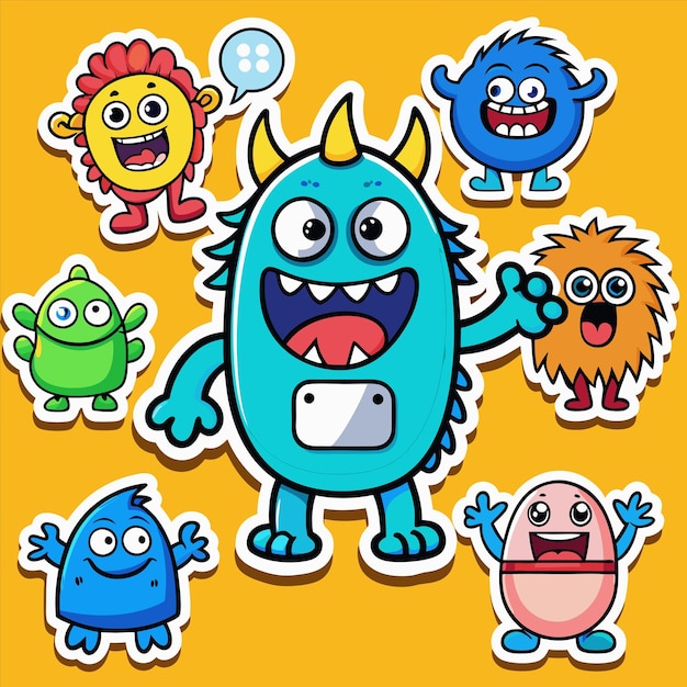 un personaje de dibujos animados con un monstruo azul en él