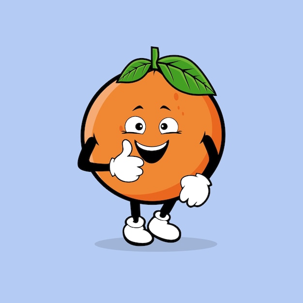 Un personaje de dibujos animados naranja con un pulgar hacia arriba.