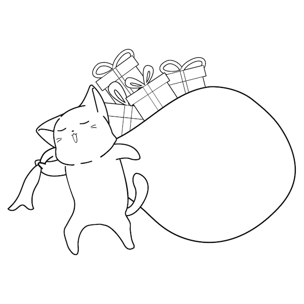 Personaje de dibujos animados de Navidad para colorear página 30