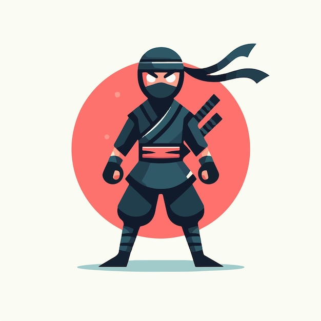 Personaje de dibujos animados ninja